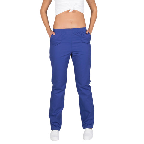 Pantalon Para Chef Unisex Azul Con Resorte Bolsillos