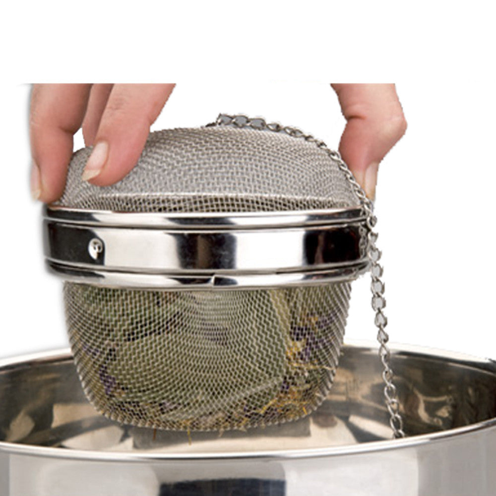 Infusor Tipo Pinza Bola De Malla Para Té De Acero Inoxidable