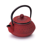 tetera de hierro fundido roja Hanoi con filtro IBILI