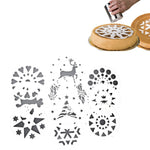 Set de 10 plantillas decoradoradoras de pasteles y tartas, de plastico, miden 21 cm. IBILI