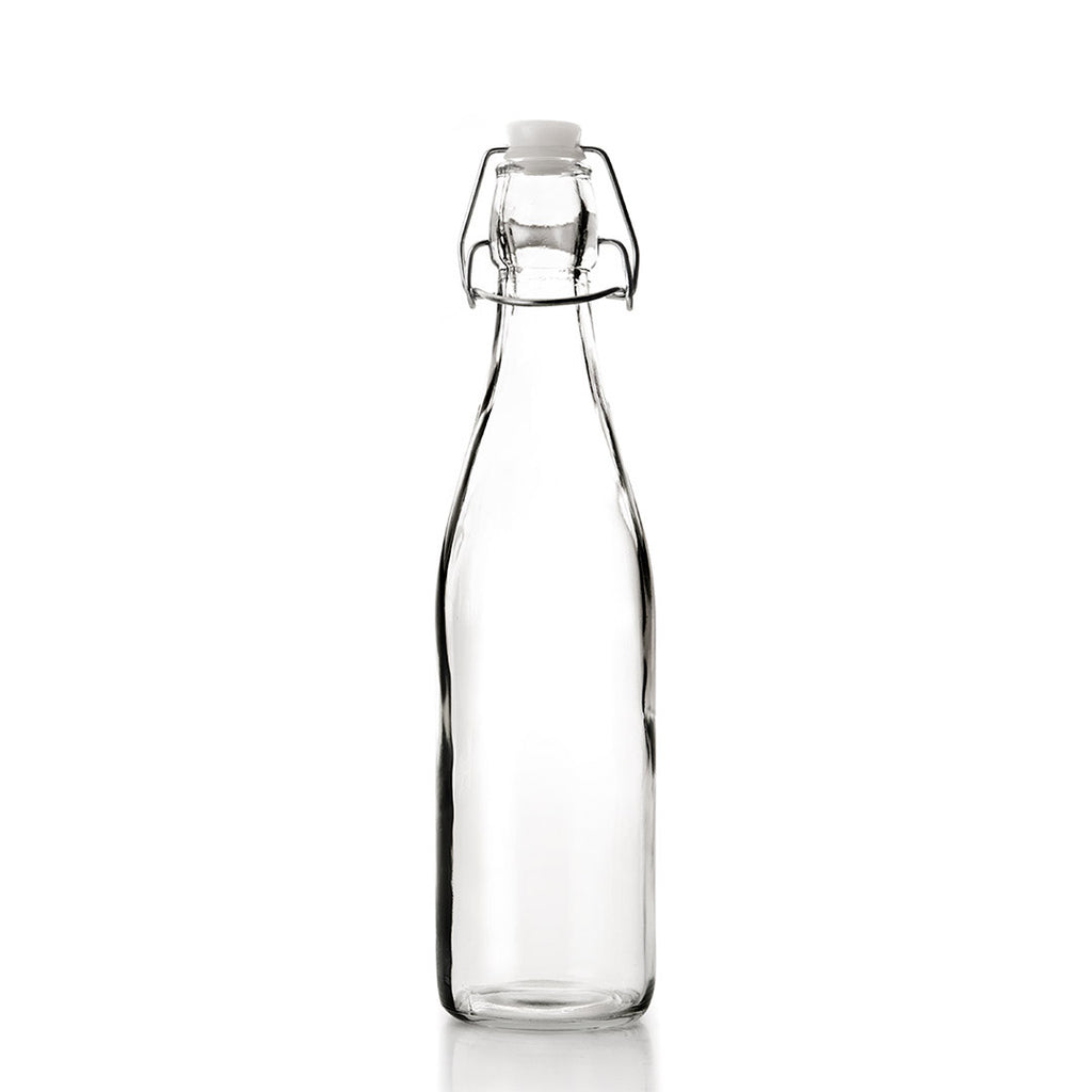 Botella de Cristal para Bebidas con Cierre Hermético 250ml IBILI