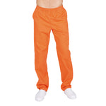 Pantalon Para Chef Unisex Naranja Con Resorte Bolsillos